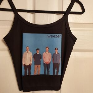 Weezer crop top weezer tank top blue album weezer shirt